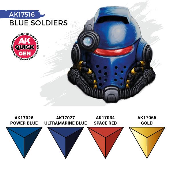 AK-Interactive: Quick Gen Acrylic Contrast -Blue Soldiers (Quick Gen Set) - Image 3