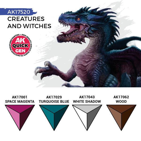 AK-Interactive: Quick Gen Acrylic Contrast -Creatures And Witches (Quick Gen Set) - Image 3