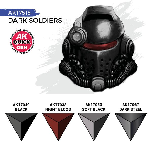 AK-Interactive: Quick Gen Acrylic Contrast -Dark Soldiers (Quick Gen Set) - Image 3