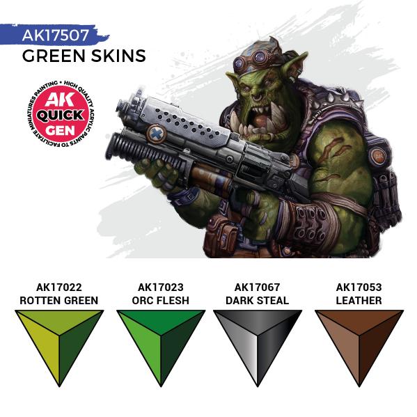 AK-Interactive: Quick Gen Acrylic Contrast -Green Skins (Quick Gen Set) - Image 3