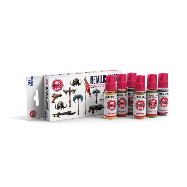 AK-Interactive: Quick Gen Acrylic Contrast -Metallics (Quick Gen Set) - Image 2