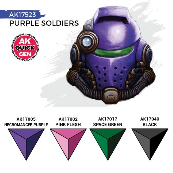 AK-Interactive: Quick Gen Acrylic Contrast -Purple Soldiers (Quick Gen Set) - Image 3