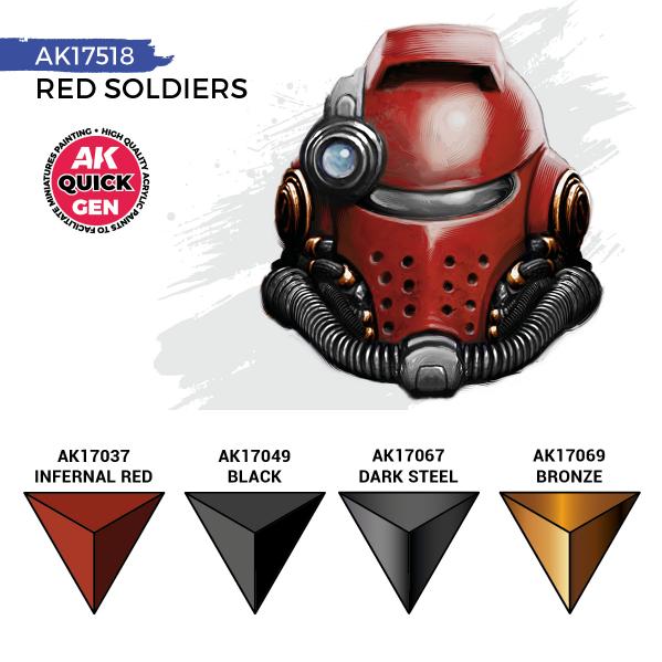 AK-Interactive: Quick Gen Acrylic Contrast -Red Soldiers (Quick Gen Set) - Image 3