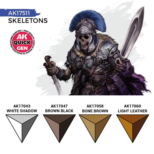 AK-Interactive: Quick Gen Acrylic Contrast -Skeletons (Quick Gen Set) - Image 3