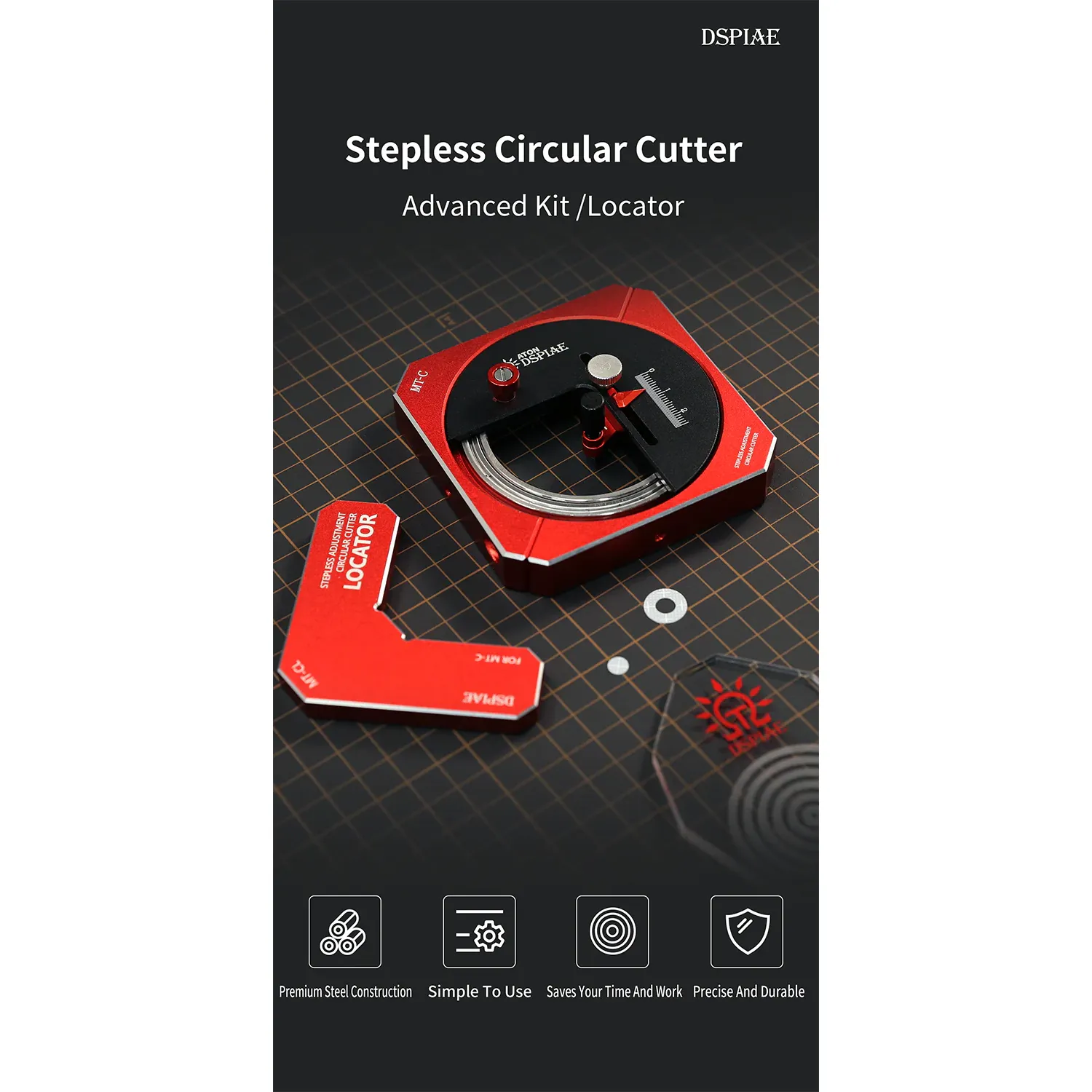 DSPIAE Stepless Adjustment Circular Cutter - Image 5
