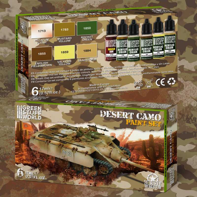 Green Stuff World Desert Camo Paint Set - Image 3