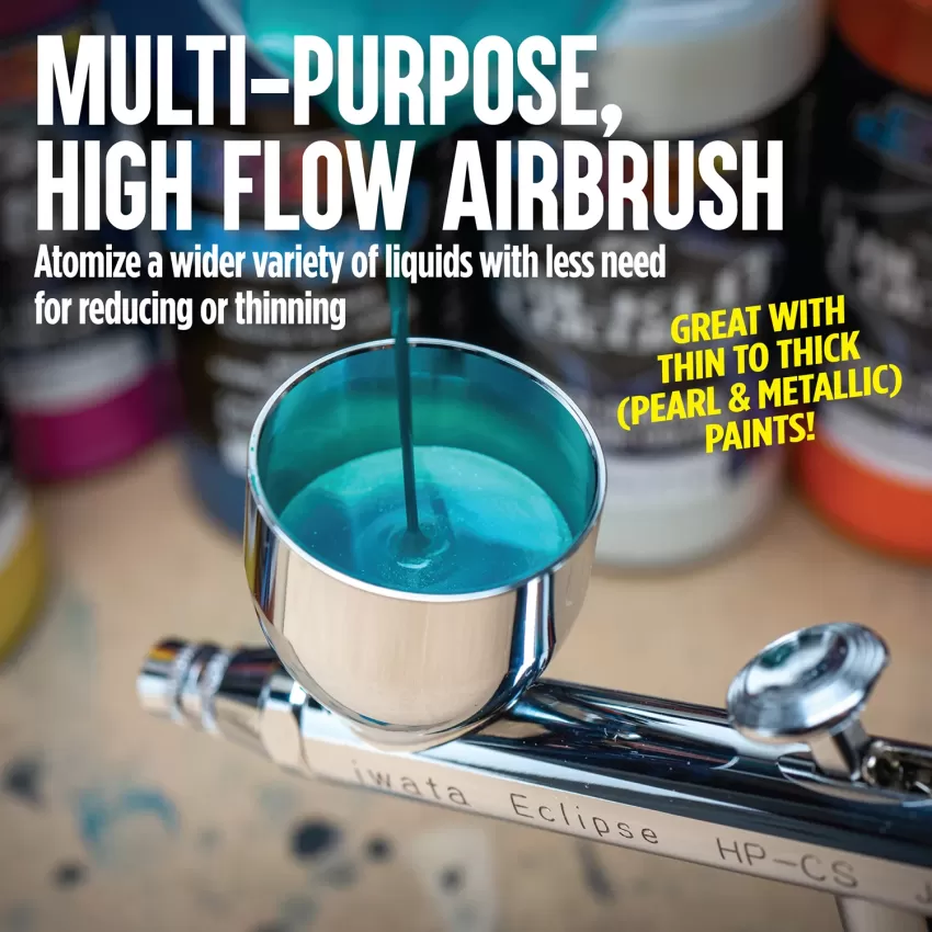 Iwata Eclipse HP-CS Gravity Feed Dual Action Airbrush - Image 4