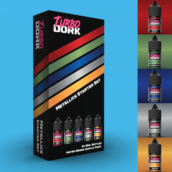 Turbo Dork Paints: Metallics Starter Box (5 Bottles of Paint)