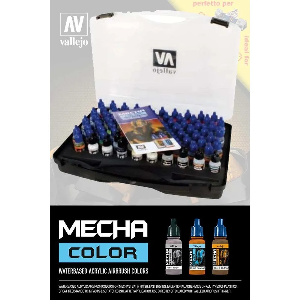 Vallejo Mecha Color Case – 80 Acrylic Paints for Models & Gunpla - Image 4